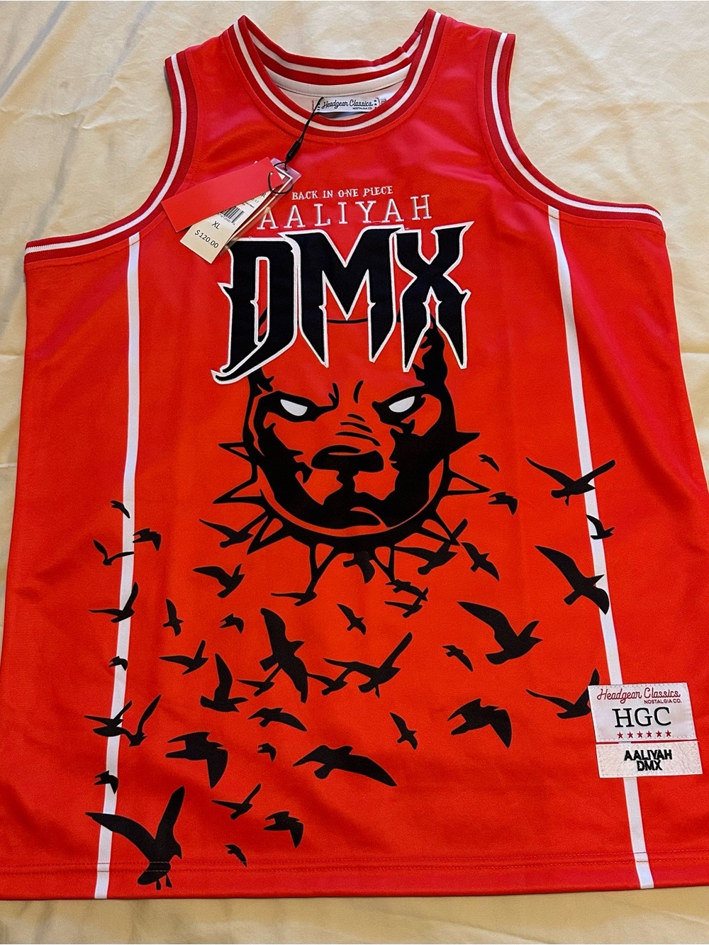 Men's Red Graphic Basketball Jersey